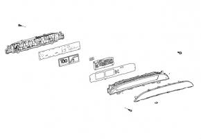 Instrument cluster assembly Toyota Prius 50 Prime 17-19 FWD without projection, 125k, scratches