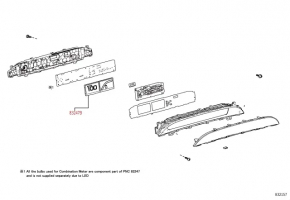 Instrument cluster assembly Toyota Prius 50 Prime 17-19 FWD without projection, 125k, scratches