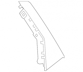 Rear right side door trim for Audi Q3 83A 19-25, glossy black