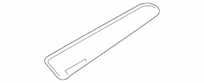 Front panel trim for Audi Q3 8U 15-18 in aluminum finish