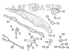 Lower left tailgate bumper for Porsche Macan 15-24 on the body