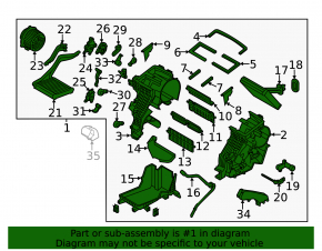 Heater assembly Kia Soul 14-16 manual