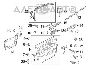 Door trim card front right Ford Escape MK3 17-19 rest gray