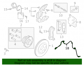 Front left ABS sensor for Ford Explorer 20-23