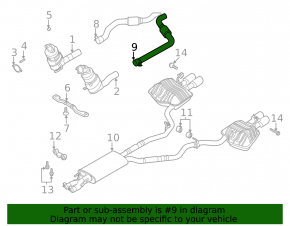 Left intake pipe Ford Explorer 20-24 3.0T