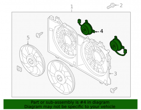 Cooling Fan Motor Left Mazda 3 14-18 BM
