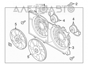 Cooling Fan Motor Left Mazda 3 14-18 BM