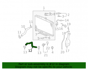 Lower Coolant Hose for Acura MDX 07-09