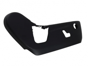 Right side passenger seat trim for a Jeep Grand Cherokee WK2 11-22, black, electrically powered, scratches, and wear.