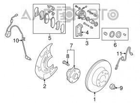 Brake Disc Cover Front Right Subaru Outback 15-19