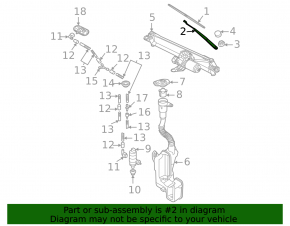 Right wiper arm VW Taos 22-25