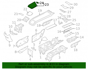 Volvo XC60 18-26 armrest, gray leather