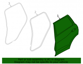 Door bare rear left BMW X5 G05 19-23