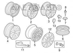 Wheel disk R17 x 7j 5*114.3 Honda Accord 13-17 type 3, curb, without cap