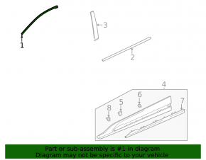 Upper door molding front left Chevrolet Bolt EUV 22-23