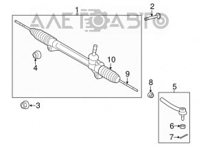 Steering rack Toyota Highlander 14-19