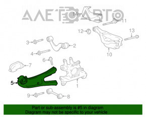 Rear left trailing arm for Toyota Highlander 14-16