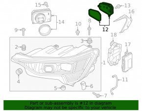 Daytime running light module (DRL), right, Audi E-Tron 19-23