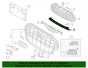 Lower grille of the front bumper Audi Q7 20-rest