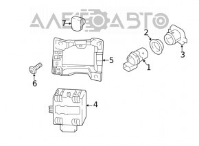 Blind spot sensor left Audi A4 B9 17-