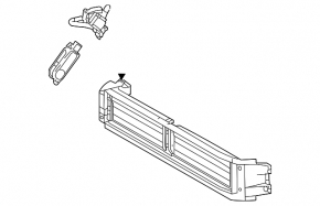 Radiator deflector blinds assembly Toyota Sienna 21-26 without motor