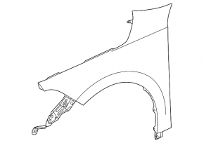 Front left wing Honda Civic XI FE/FL 22-