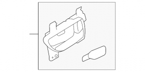 Subaru Outback 15-19 chrome front right inner door handle