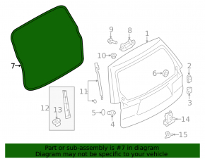Subaru Forester 14-18 SJ trunk door rubber seal