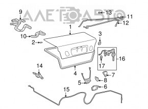 Left trunk lid hinge for Lexus IS200 IS300 99-05