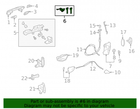 Front left door lock cylinder Lexus UX200 UX250h 19-