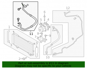 Subaru Outback 17-19 air conditioner compressor-heater hose