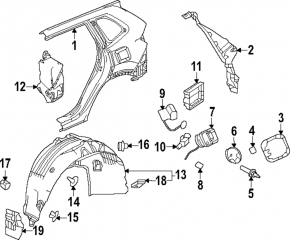 Fuel filler flap lock Honda CRV 23-