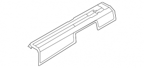 Door sill trim front left Nissan Rogue 21-24 black US built