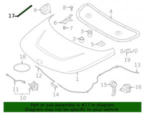 Left hood shock absorber for Kia Soul 20-25
