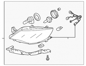 Subaru Impreza WRX GH 2008-2011 halogen front right headlight with bracket