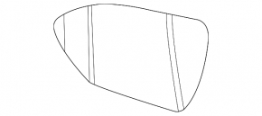 Right mirror element Hyundai Tucson 22-25 heated, BSM