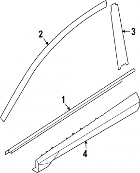 Lower front right door trim for Hyundai Santa Cruz 21-25