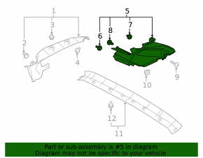 Rear pillar trim left rear Subaru Outback 20-24 black