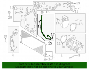 Kia Niro 23-26 PHEV air conditioning condenser-compressor pipe