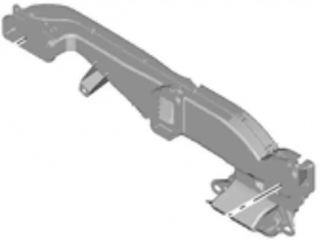 Air duct from left battery cooling fan Ford Fusion mk5 13-20 plug-in