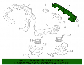 Battery Cooling Duct Front Center Lower Ford Fusion mk5 13-20 Plug-in