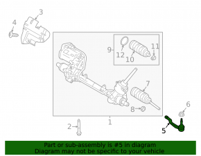 Steering tip left Ford Edge 15- CTR
