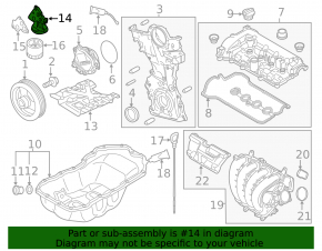 Oil filter housing Mazda 3 14-18 BM