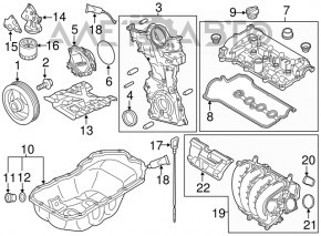 Oil filter housing Mazda 3 14-18 BM