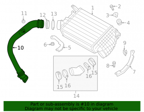 Air pipe right Subaru Forester 14-18 SJ 2.0