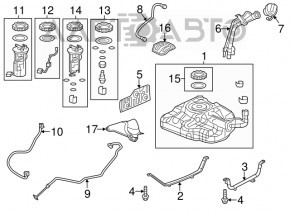 Acura ILX 13-19 Fuel Tank