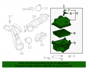 Air filter housing assembly Toyota Highlander 20-22 3.5