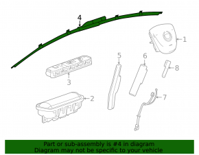 Left side curtain airbag for Cadillac CTS 14-19
