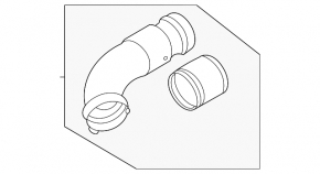 Air duct from the first filter Hyundai Santa FE 21-23 2.5T