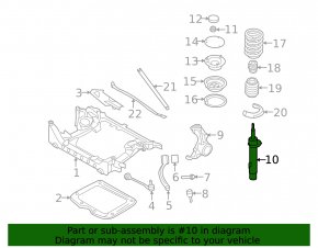 Front left shock absorber BMW 3 E90 E92 10-12 AWD